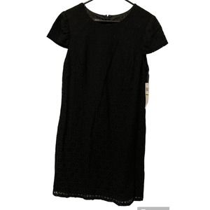 Suzi Chin Black Lace Shift Dress Size 14 NWT